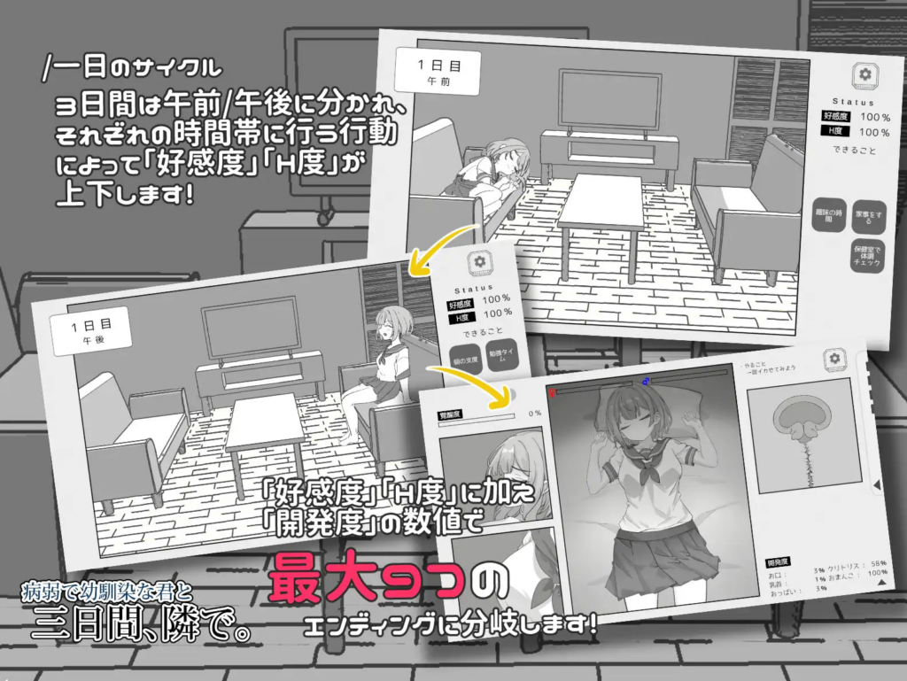 图片[4]-【SLG/PC+安卓/官中】与病弱青梅竹马的你，相伴三日。 病弱で幼馴染な君と三日間、隣で。 - SakuraXy-SakuraXy